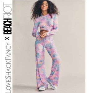 LoveShackFancy x Beach Riot Rainbow Tie Dye Lounge Pants